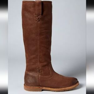 Frye Cecilia Cross Stitch Knee High Boots Ladies Size 10 Super Soft Supple EUC